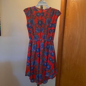 Red multicolored dress